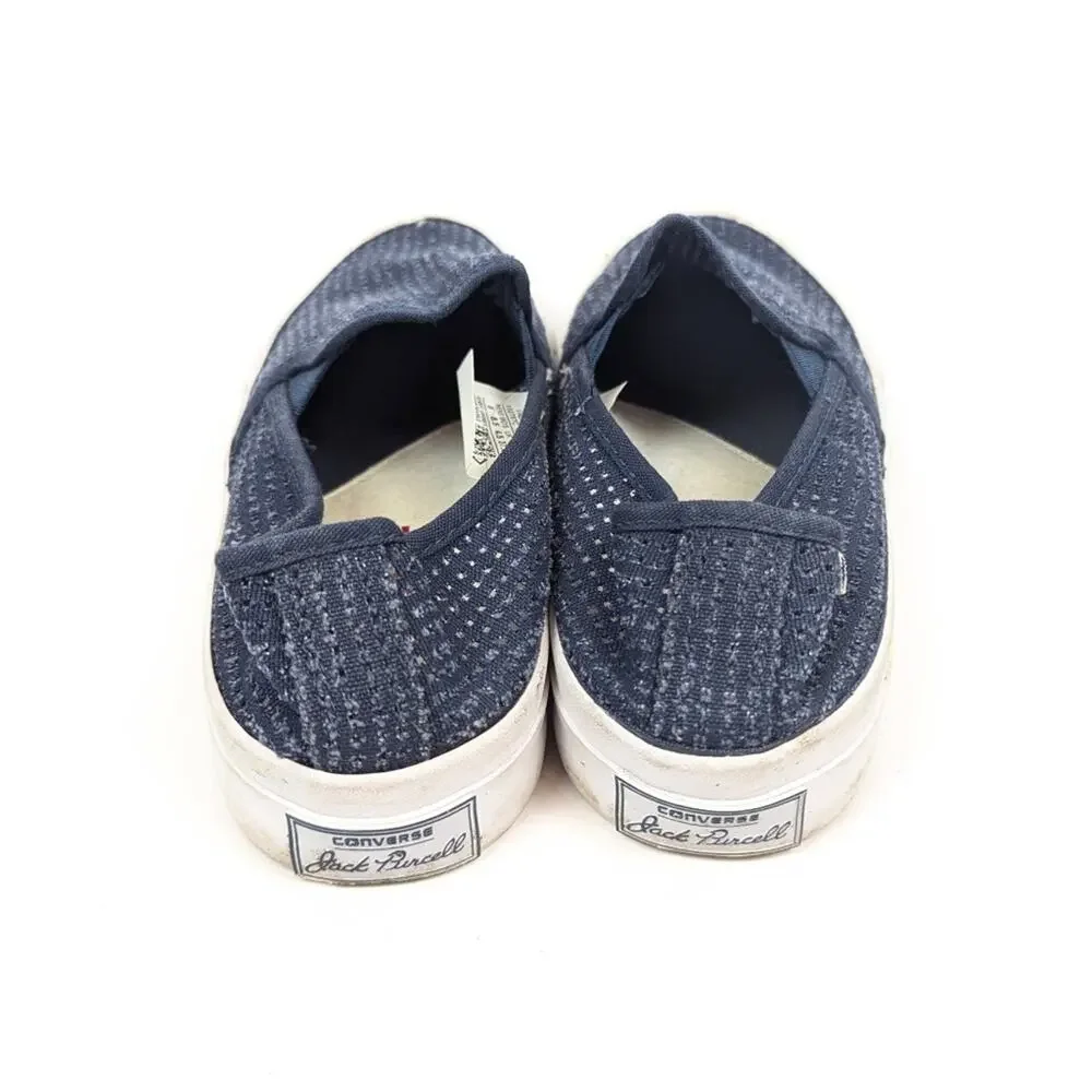 Converse Jack Purcell Sneakers 6.5 Blue Slip On Perforated Casual